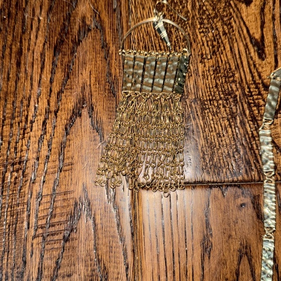 Gold Tone Statement Necklace and Earring Set - Picture 3 of 3